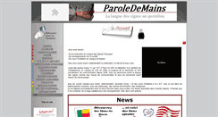 Desktop Screenshot of paroledemains.waibe.fr